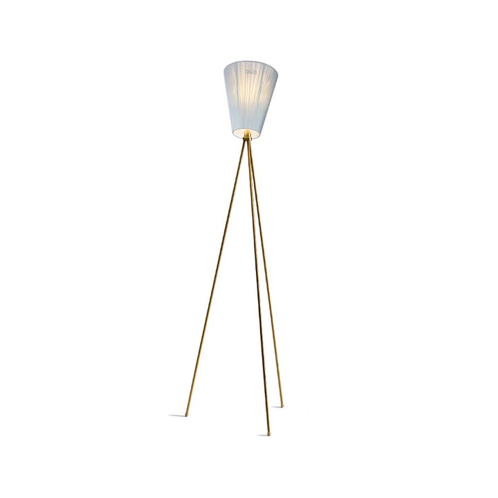 Oslo Wood golvlampa - light blue, guldigt stativ - Northern
