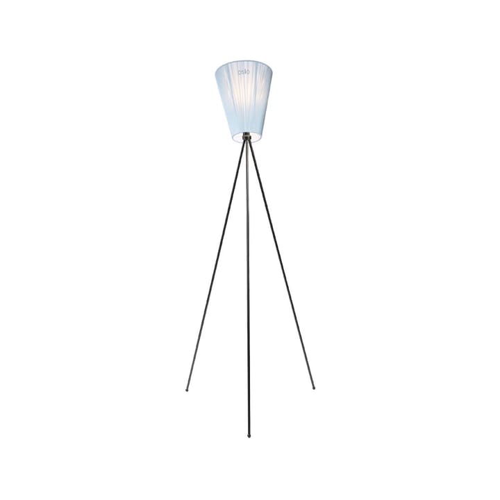 Oslo Wood golvlampa - Light blue, mattsvart stativ - Northern