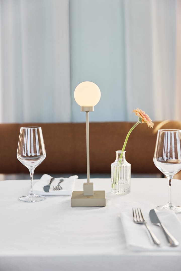 Snowball portabel bordslampa 33 cm, Grey beige Northern