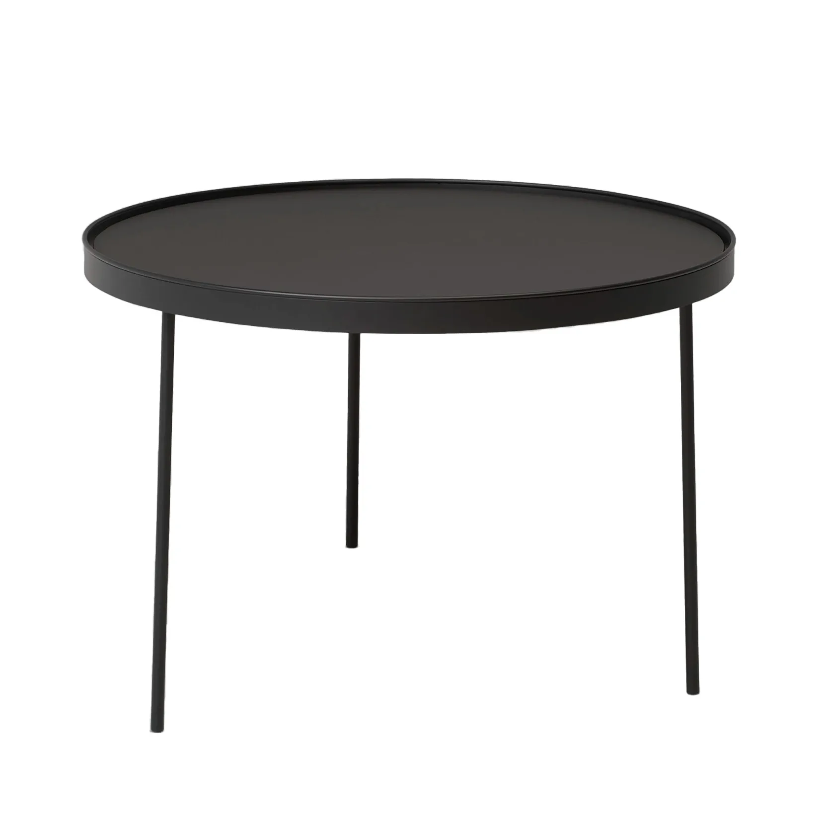 Stilk soffbord svart large Ø74 cm H:50 cm,  Northern