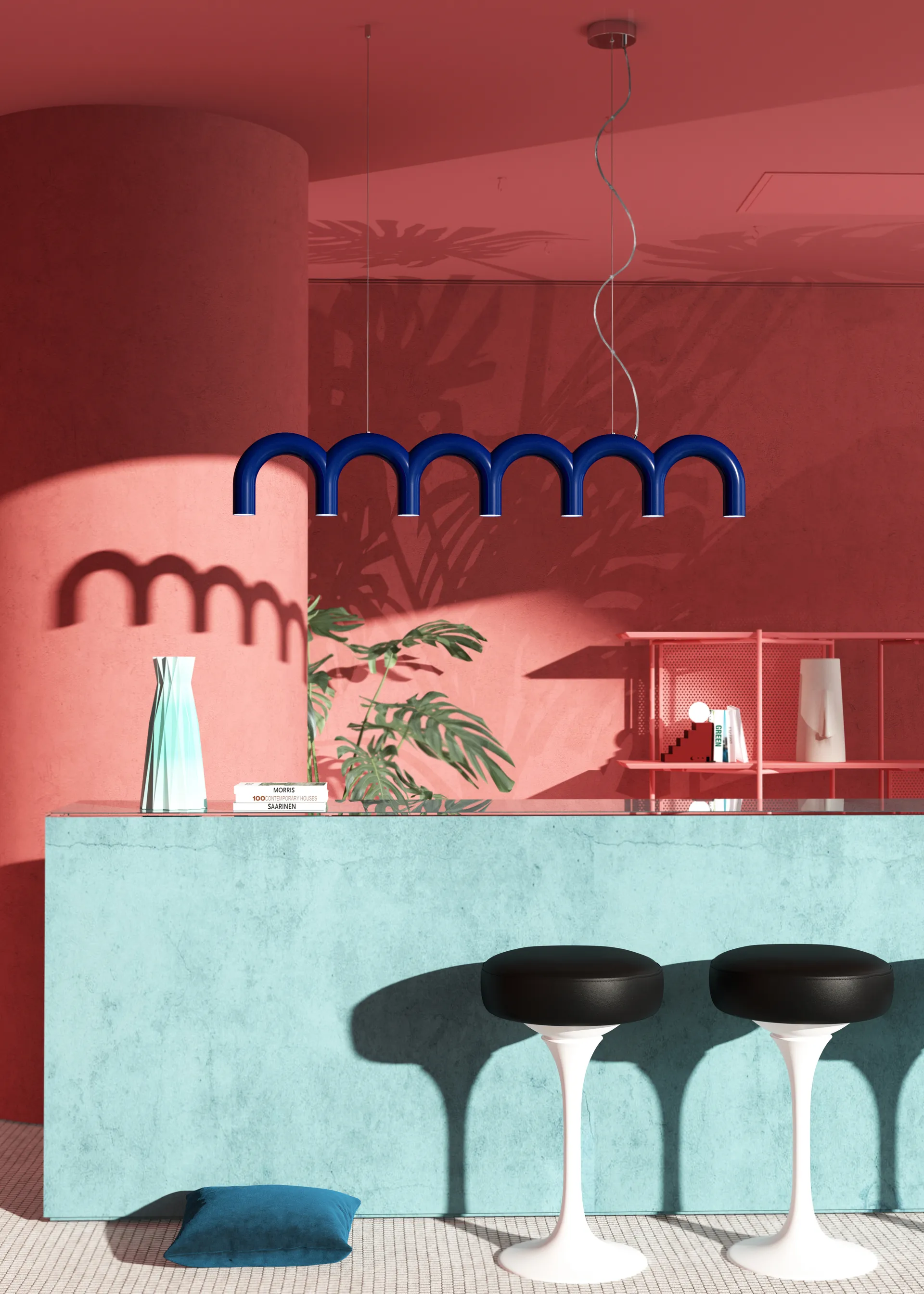 Arch pendel 125,6 cm, Blue Oblure