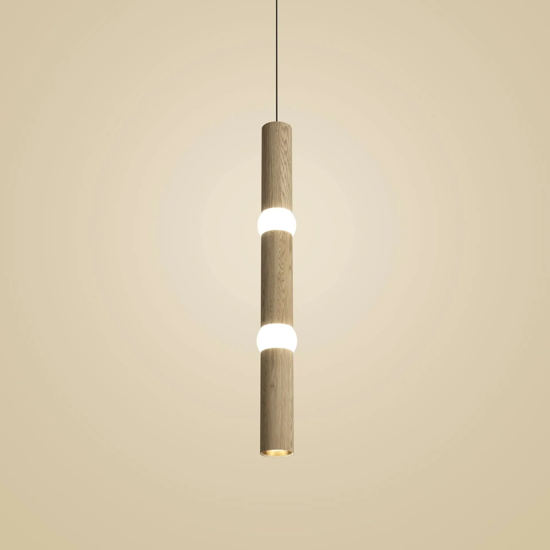 Lightbone pendel, Large 83,6 cm, natural oak Oblure
