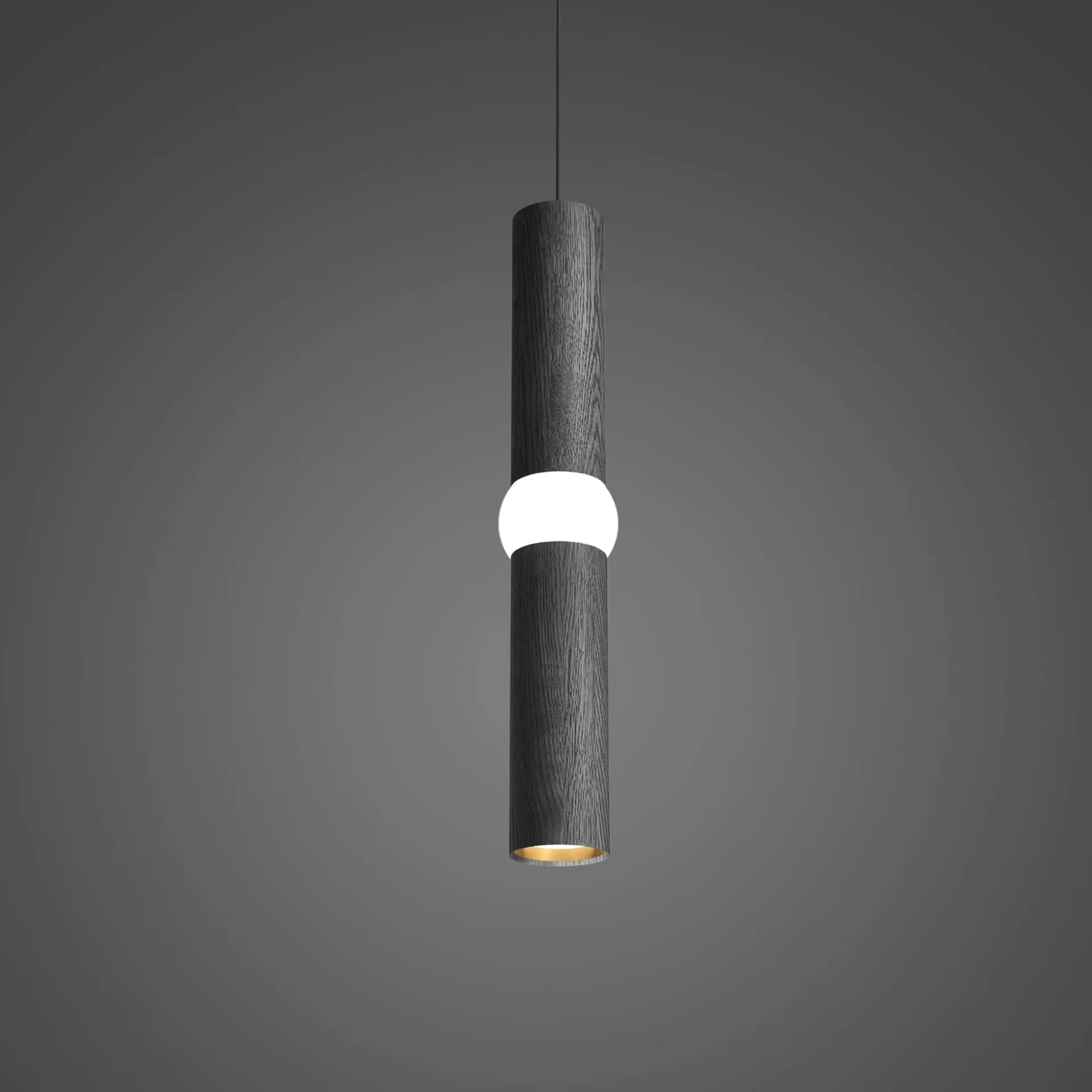 Lightbone pendel, Medium 53,8 cm, black oak Oblure