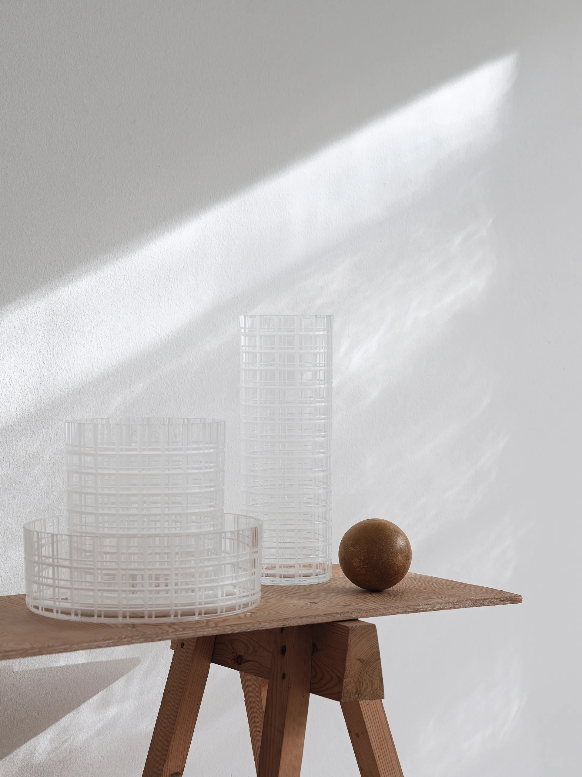 Cut in number vas 20 cm, Rutmönster Orrefors