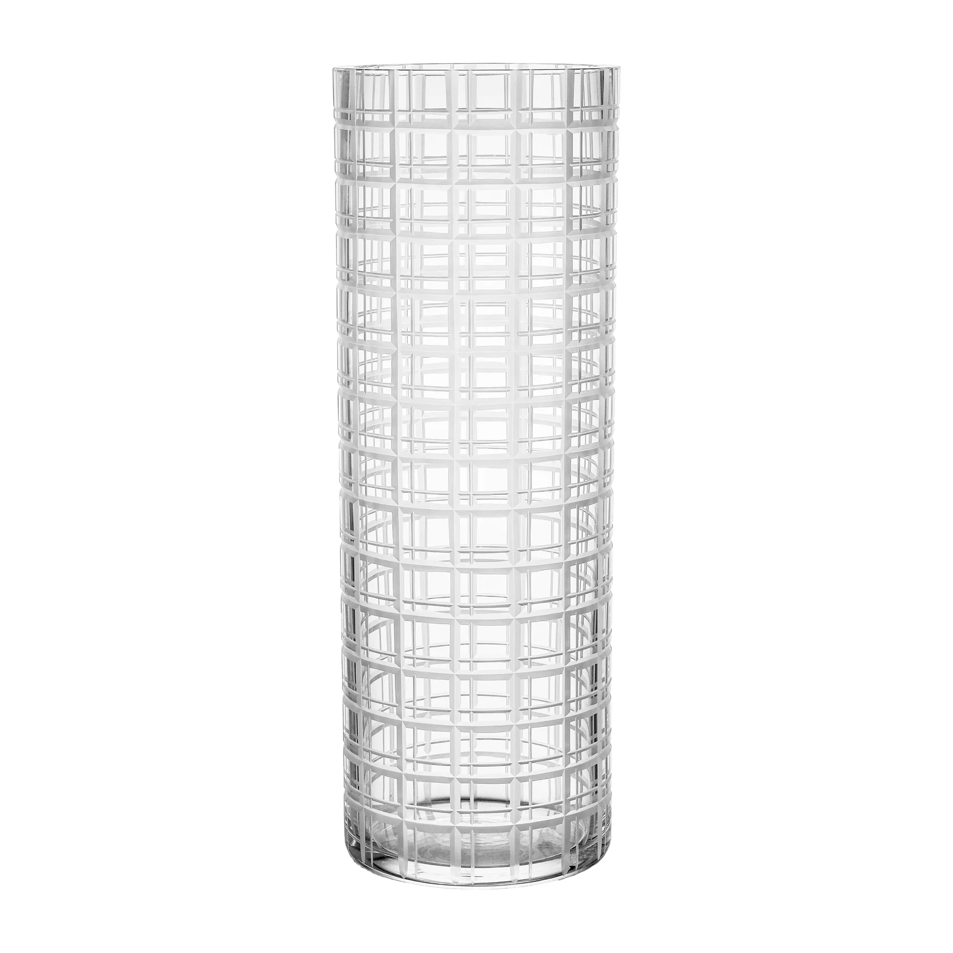 Cut in number vas 33 cm, Rutmönster Orrefors