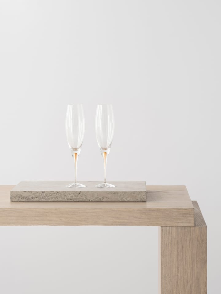 Intermezzo champagneglas 26 cl 2-pack, Guld Orrefors
