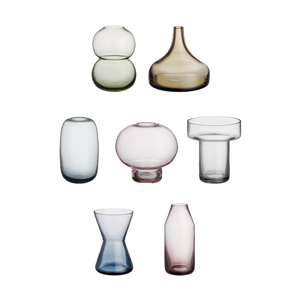 Orrefors Midsummer minivas set 7 delar Multi | Skandinavisk Design | Vaser | Transparent