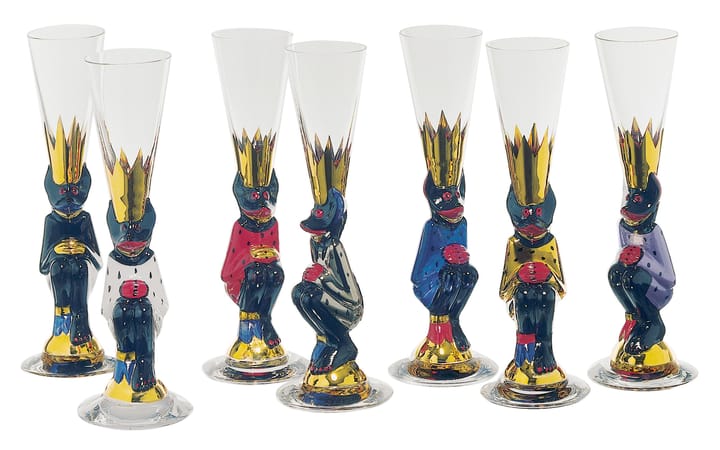 Nobel snapsglas 4 cl, guld Orrefors