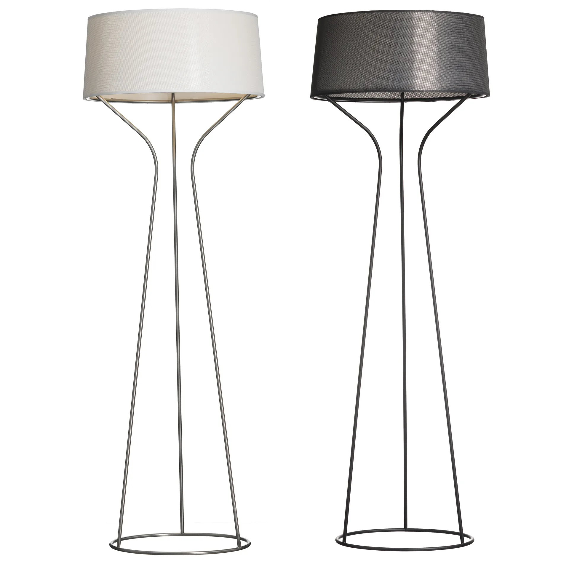 Aria golvlampa, svartlackerad, svart skärm Örsjö Belysning