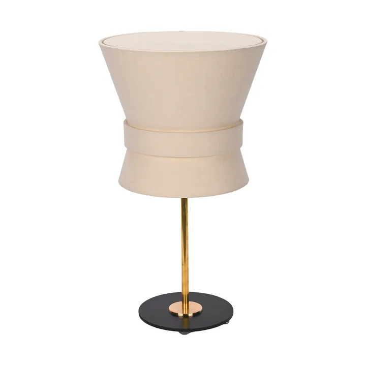 Bow bordslampa - Rå mässing-cream white, small 50 cm - Örsjö Belysning