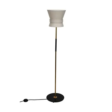 Bow golvlampa - Rå mässing-cream white, small 147 cm - Örsjö Belysning