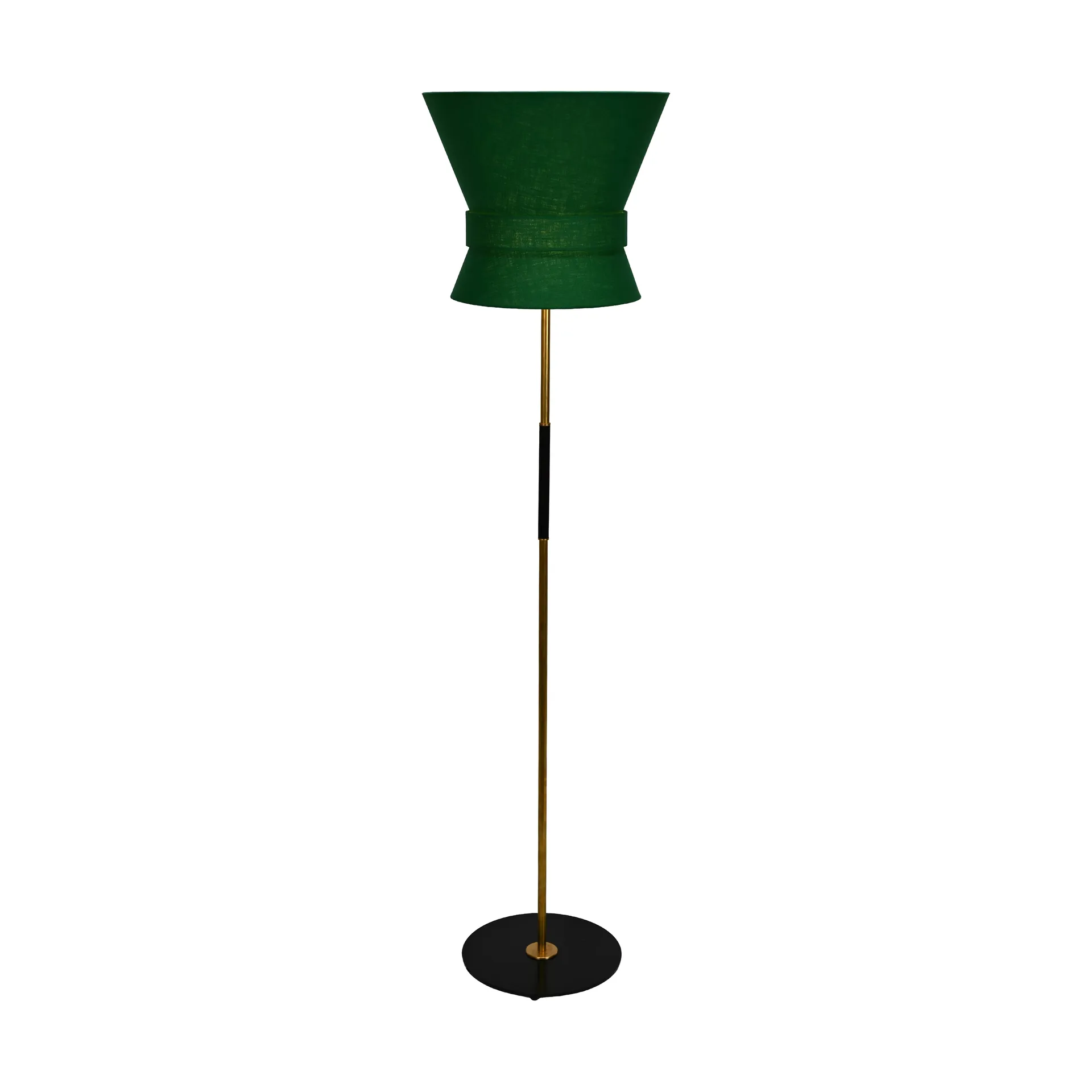 Bow golvlampa, Rå mässing-emerald green, large 159 cm Örsjö Belysning