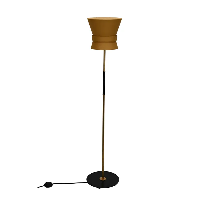 Bow golvlampa - Rå mässing-yellow ochre, small 147 cm - Örsjö Belysning