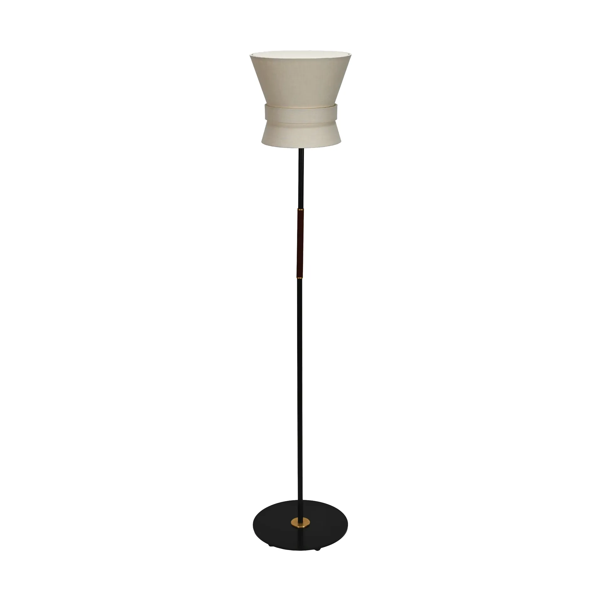 Bow golvlampa, Svart-cream white, small 147 cm Örsjö Belysning