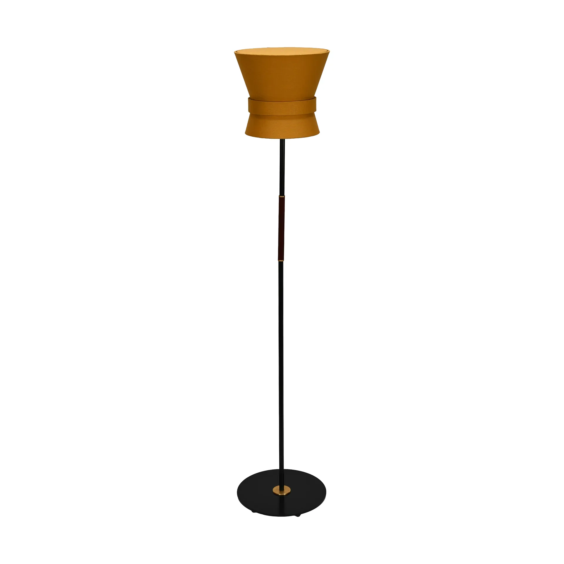 Bow golvlampa, Svart-yellow ochre, small 147 cm Örsjö Belysning