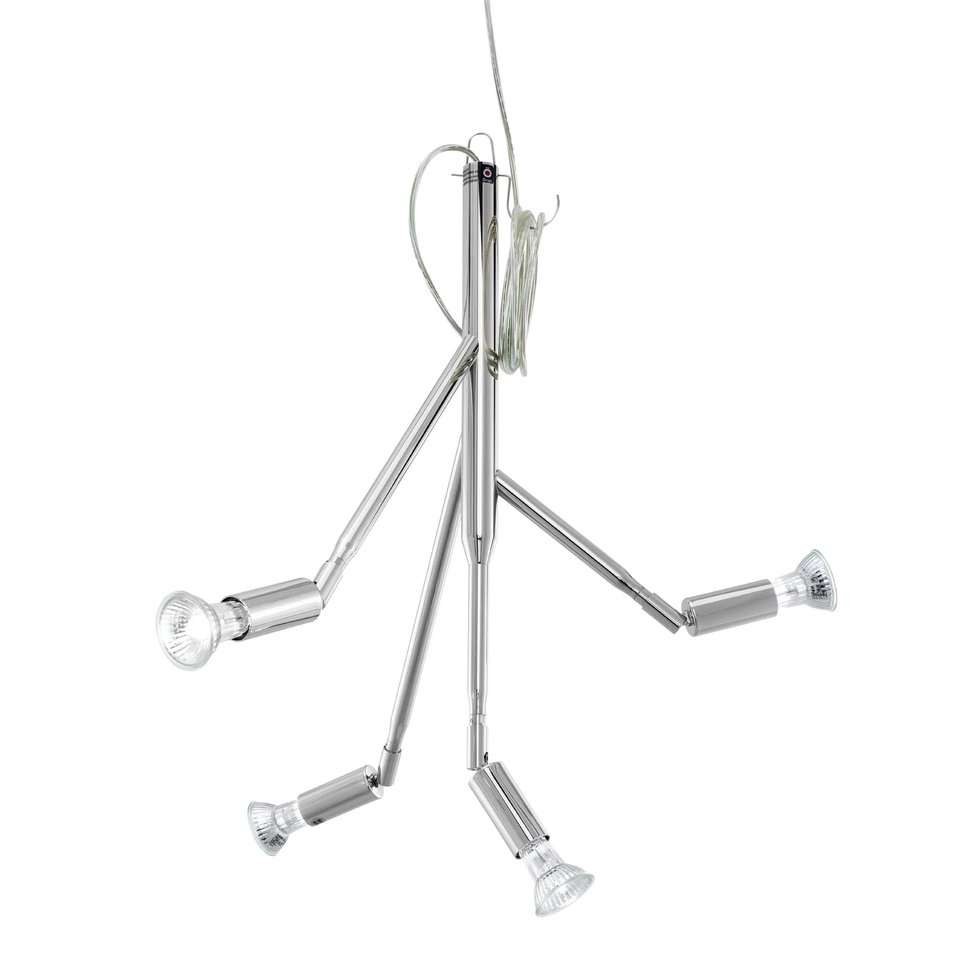 Kvist 4 pendel, Förnicklad mässing Örsjö Belysning