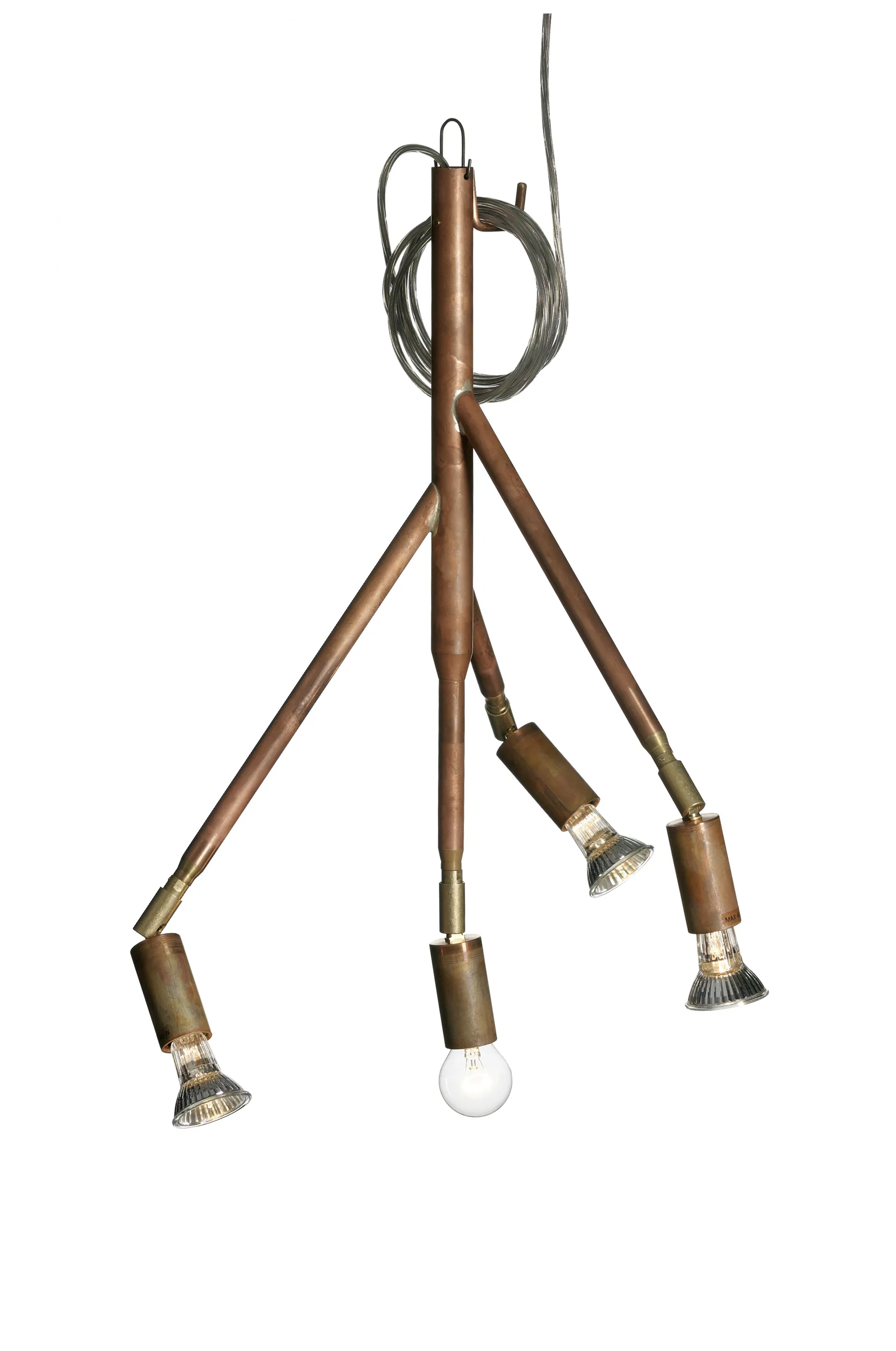 Kvist 4 pendel, rå koppar Örsjö Belysning