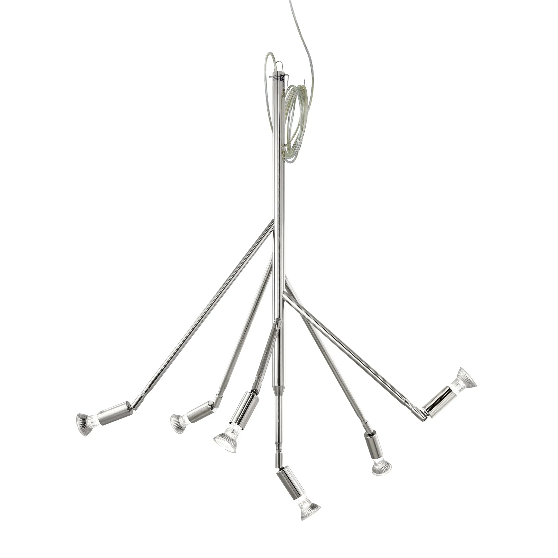 Kvist 6 pendel, förnicklad mässing Örsjö Belysning