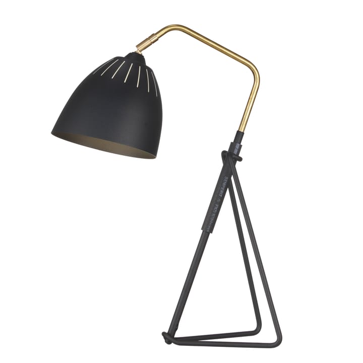 Lean bordslampa - svart struktur, rå mässing - Örsjö Belysning