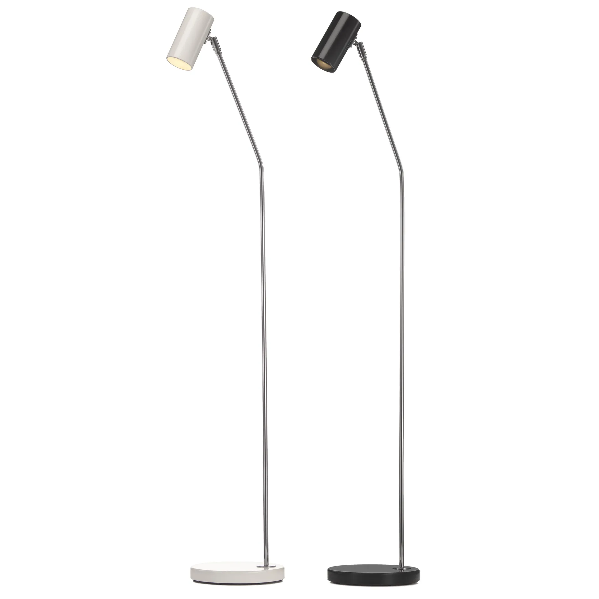 Minipoint golvlampa GX224, vit och krom Örsjö Belysning