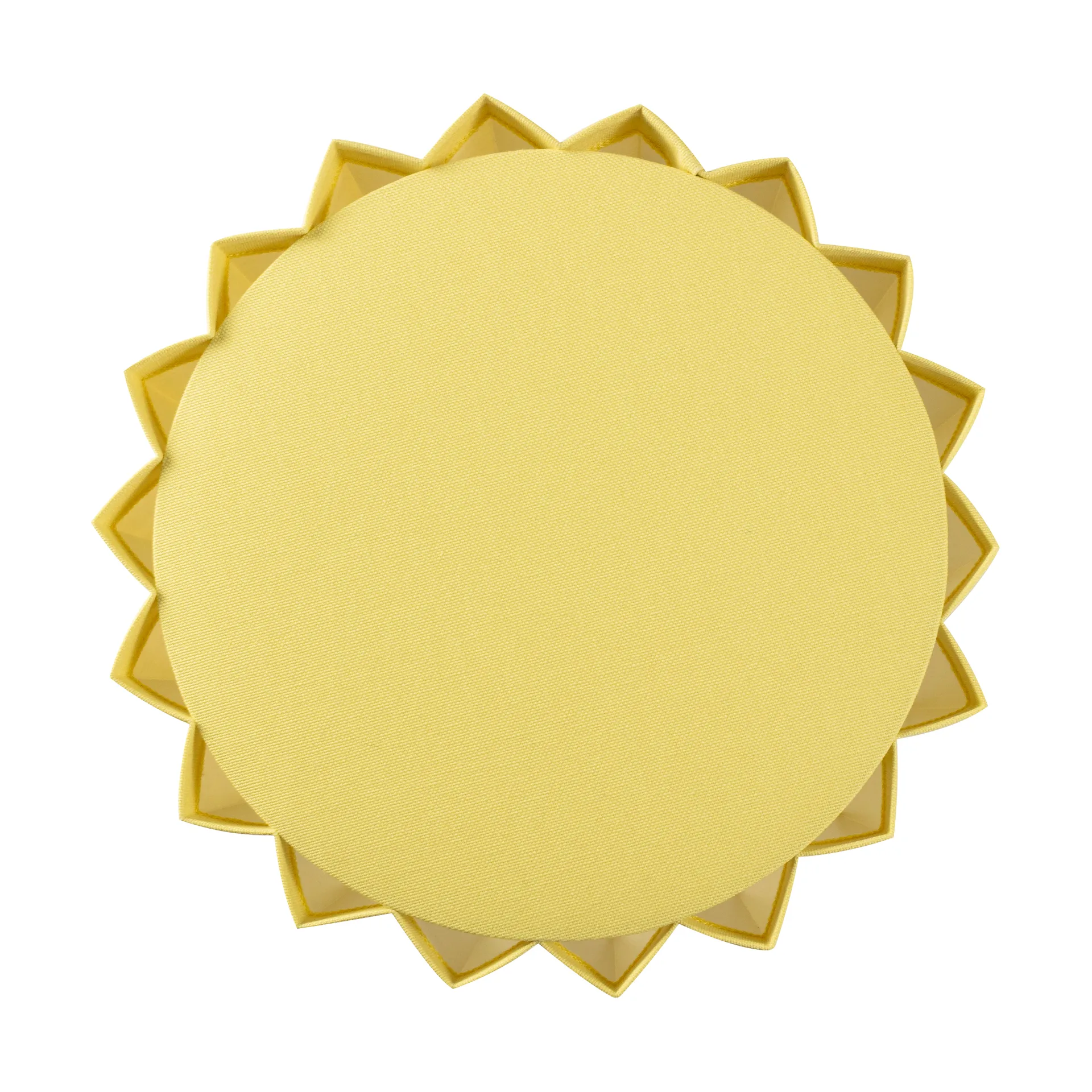 Plissé bordslampa textil, Gul Örsjö Belysning