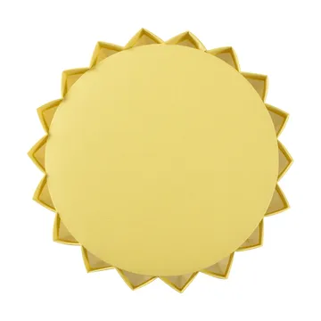 Plissé bordslampa textil - Gul - Örsjö Belysning