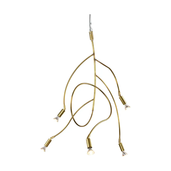 Ranka 5 taklampa - Rå mässing - Örsjö Belysning