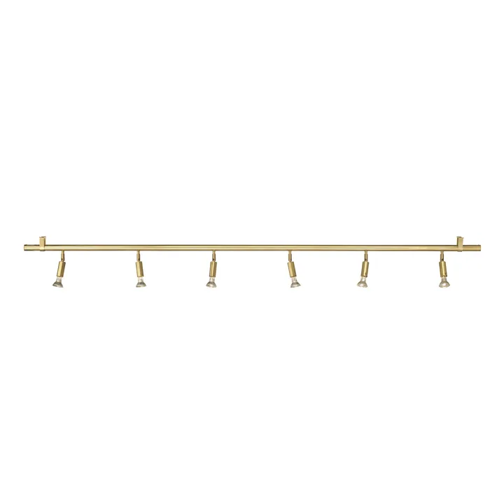 Star 6 vägg- och taklampa - Rå mässing, 200 cm - Örsjö Belysning