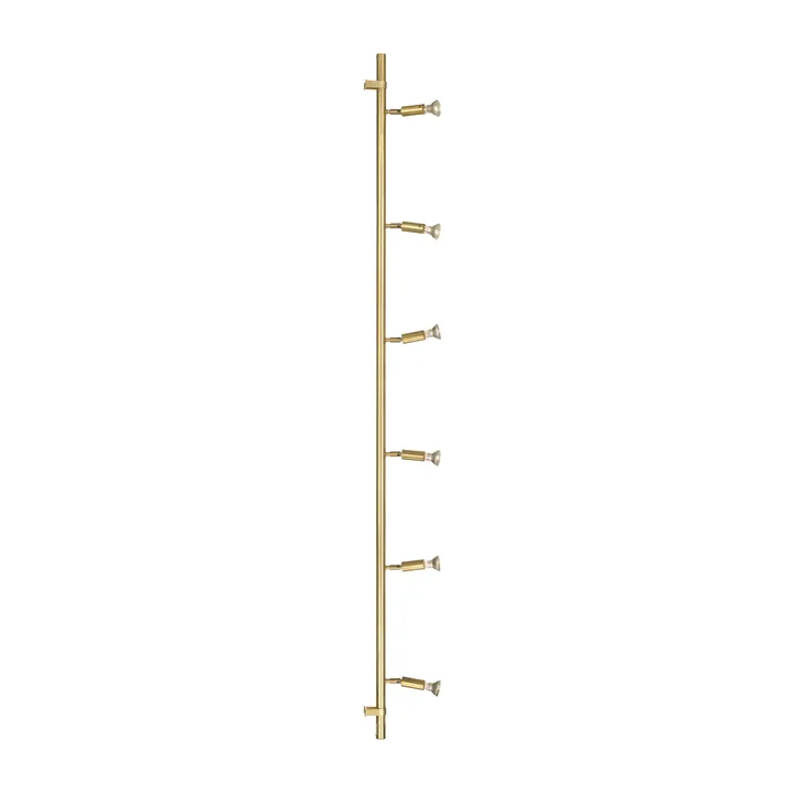 Star 6 vägg- och taklampa - Rå mässing, 200 cm - Örsjö Belysning