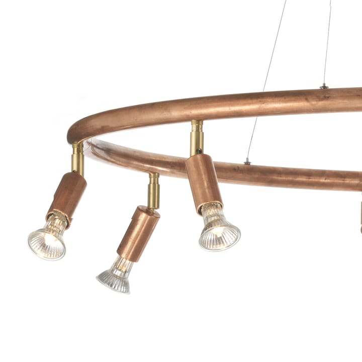 Star 9 lampa rund Ø100 cm, rå koppar Örsjö Belysning