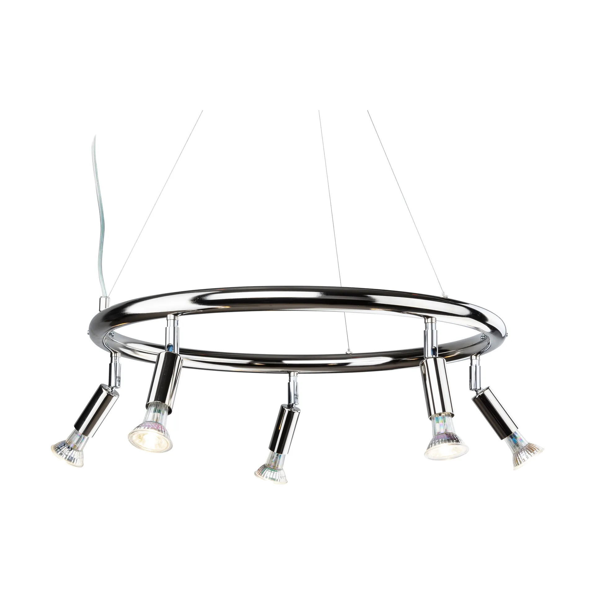 Star rund 5 takspotlight Ø60 cm, Förnicklad mässing Örsjö Belysning