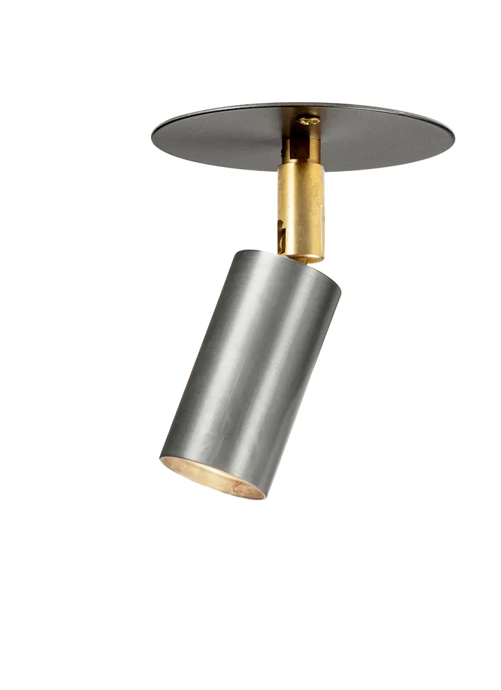 Starlight 1 tak-/vägglampa platta fast montage - Rå stål - Örsjö Belysning