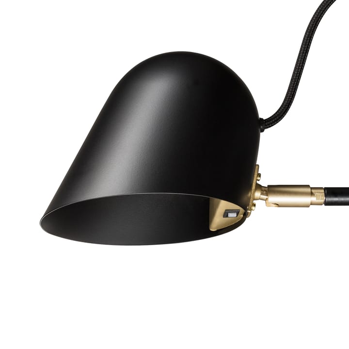Streck bordslampa, varmgrå, varmgrå textilsladd Örsjö Belysning