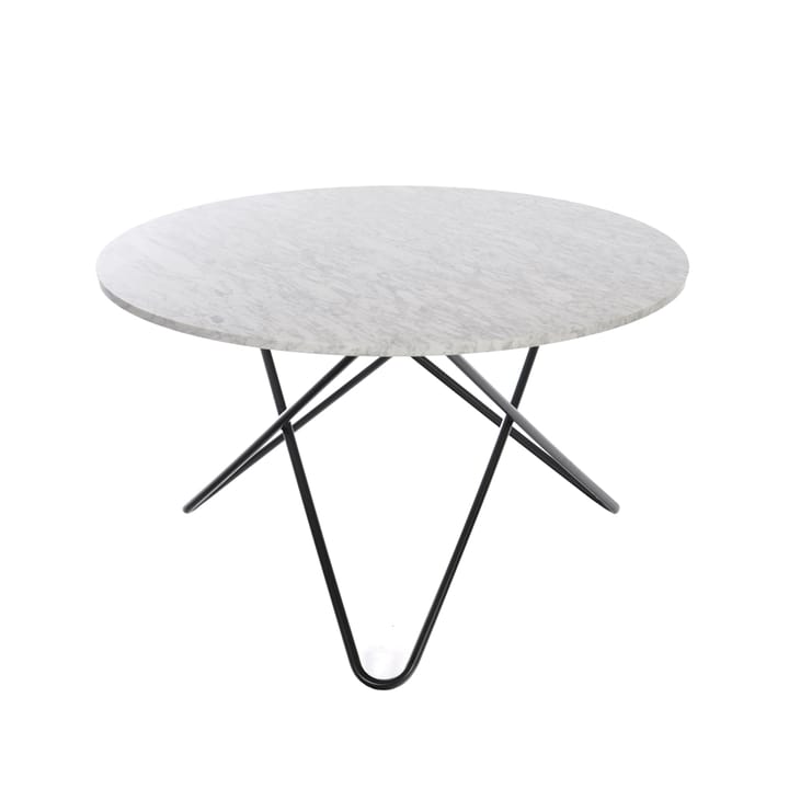 Big O Table matbord - Marmor carrara, svart stativ - OX Denmarq