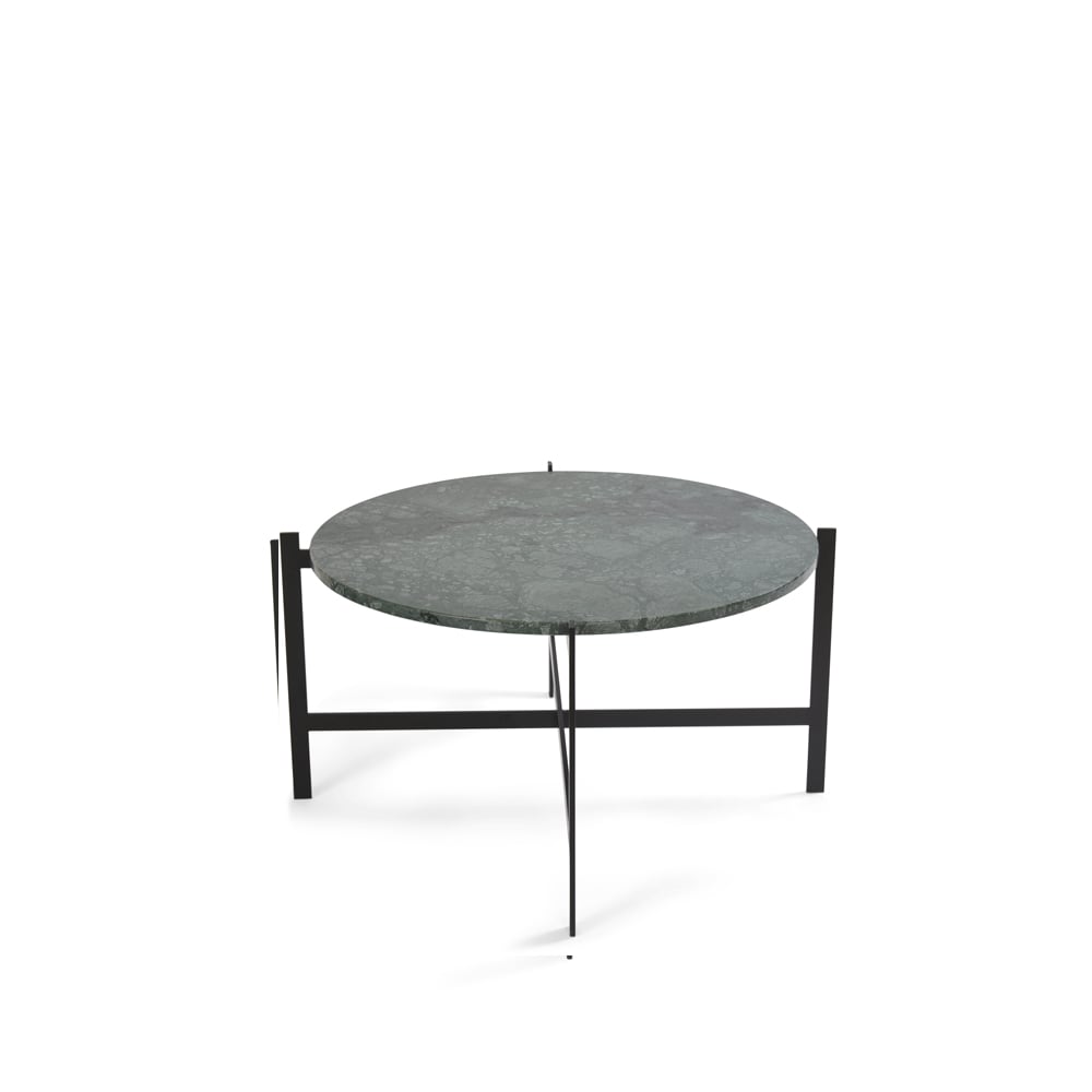 OX Denmarq Deck soffbord marmor grön, svart stativ | Skandinavisk Design | Soffbord | Grön