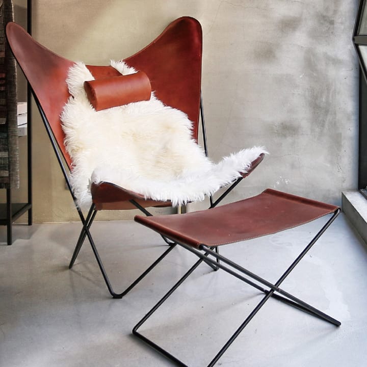 KS Chair fladdermusfåtölj - Läder black, rostfritt stativ - OX Denmarq