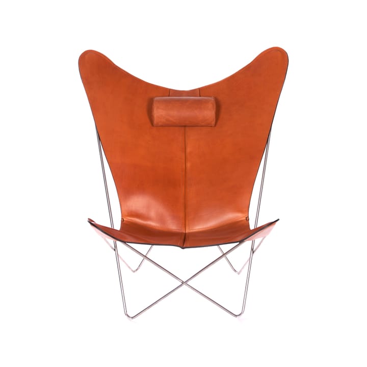 KS Chair fladdermusfåtölj - läder hazelnut, rostfritt stativ - OX Denmarq