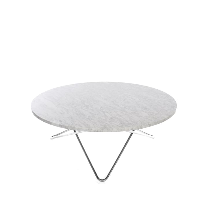 Large O Table soffbord - marmor carrara, rostfritt stativ - OX Denmarq