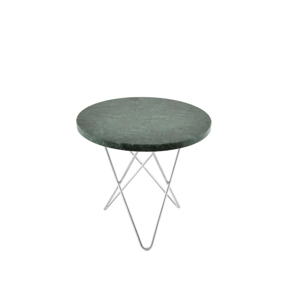 Mini O Table soffbord, Marmor indio, rostfritt stativ OX Denmarq
