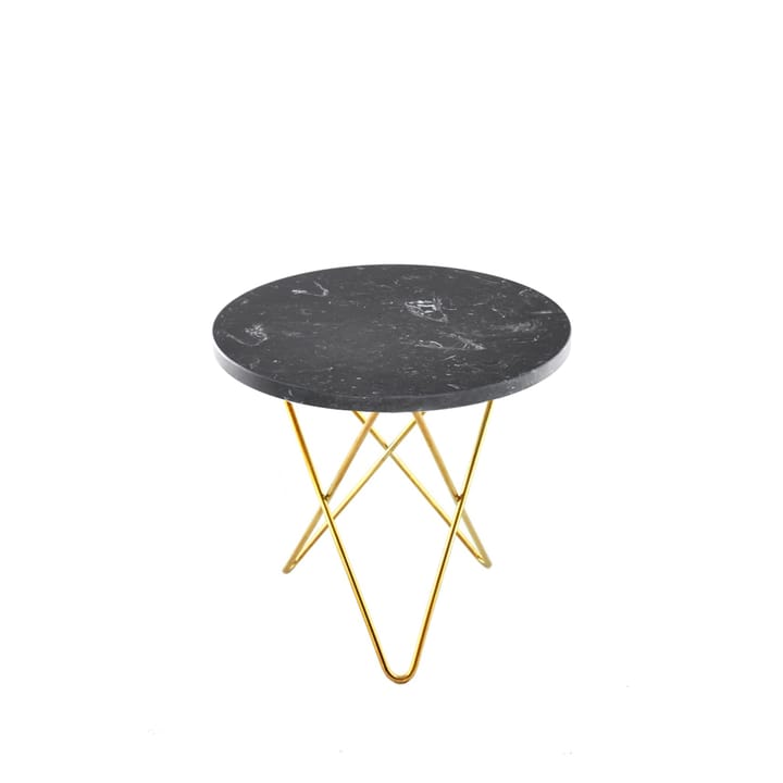 Mini O Table soffbord - marmor marquina, mässingsstativ - OX Denmarq