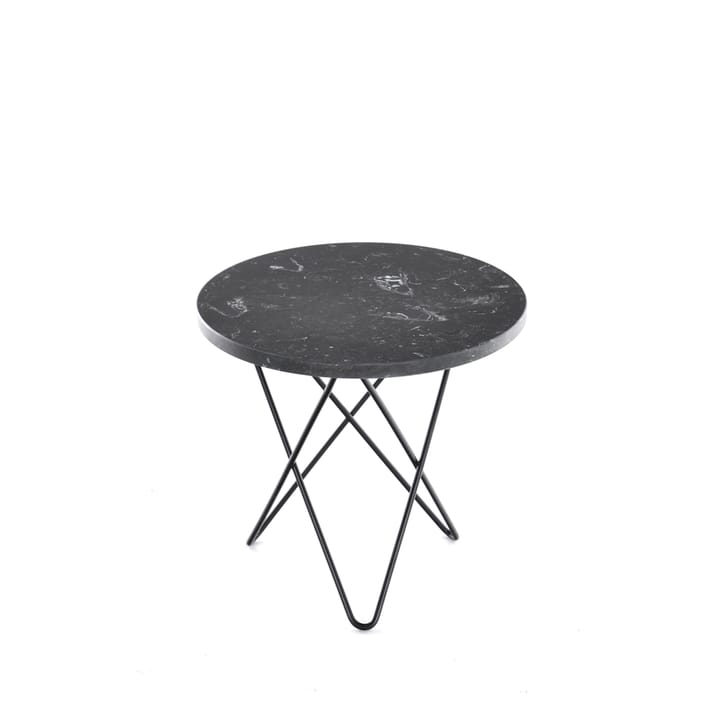 Mini O Table soffbord - Marmor marquina, svartlackat stativ - OX Denmarq
