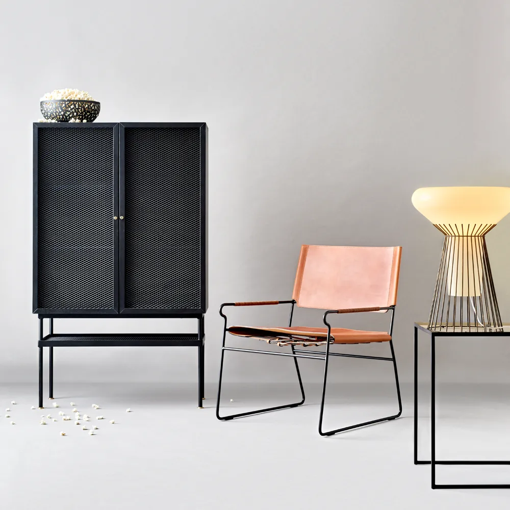 Next Rest fåtölj, Läder cognac, svart stativ OX Denmarq