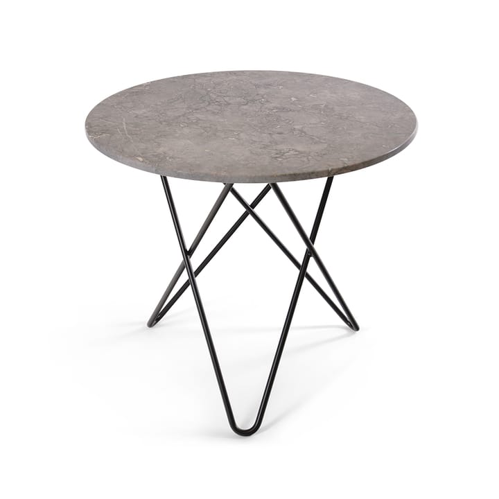 O Dining Table matbord - marmor grå, svartlackat stativ - OX Denmarq
