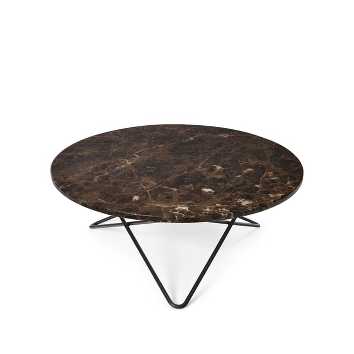 O Table soffbord - marmor brun, svartlackat stativ - OX Denmarq