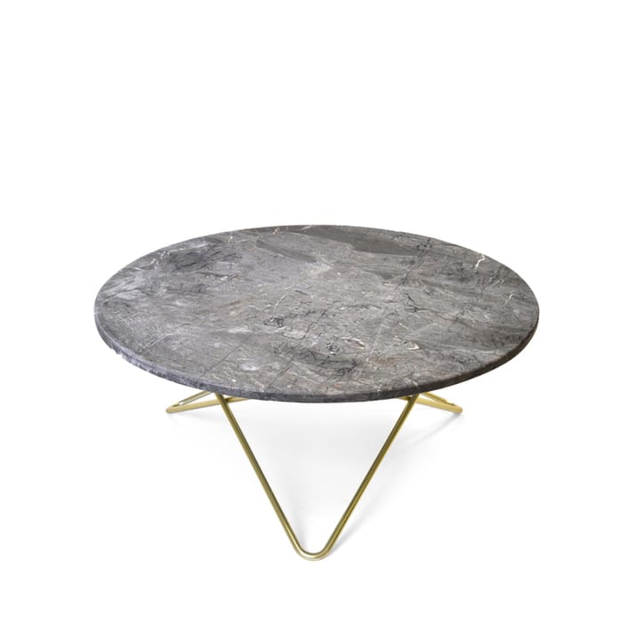 O Table soffbord - marmor grå, mässingstativ - OX Denmarq
