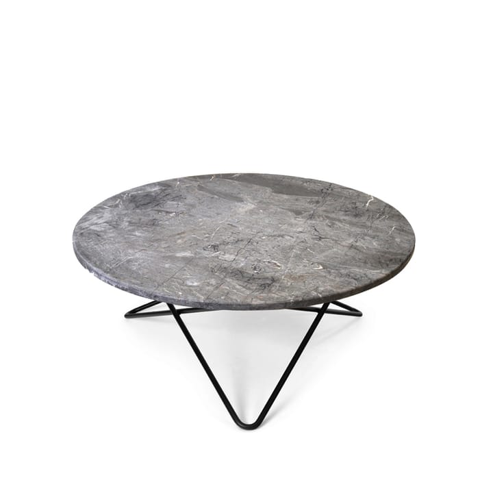 O Table soffbord - marmor grå, svartlackat stativ - OX Denmarq