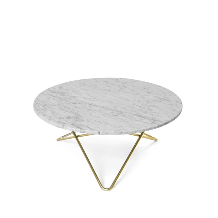 O Table soffbord - marmor vit, mässingsstativ - OX Denmarq