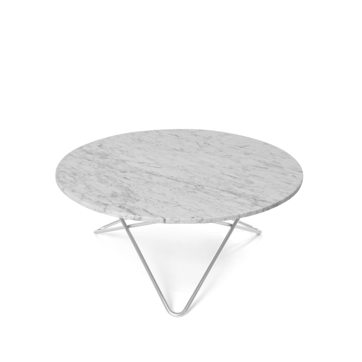 O Table soffbord - marmor vit, rostfritt stativ - OX Denmarq