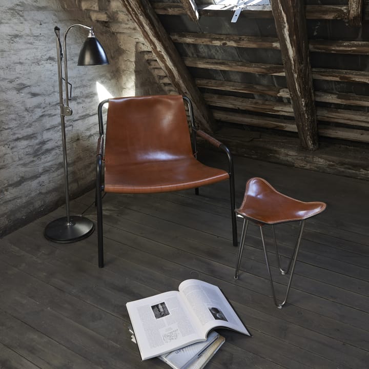 September loungestol, Cognac-svartlackat stålstativ OX Denmarq