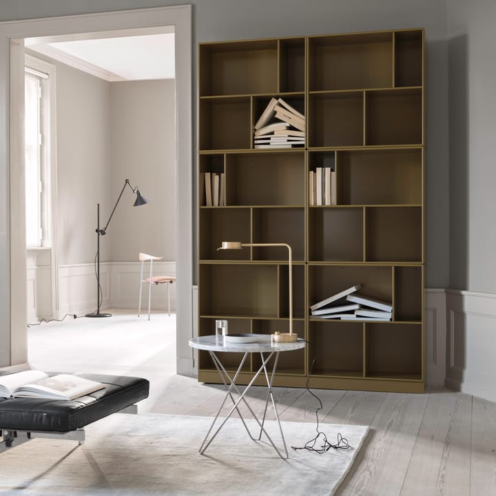 Tall Mini O Table soffbord, Marmor grå, svartlackat stativ OX Denmarq